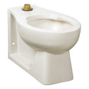 Huron 1.28/1.6 gpf (4.8/6.0 Lpf) Chair Height Top Spud Back Outlet Elongated EverClean Bowl Only (White)