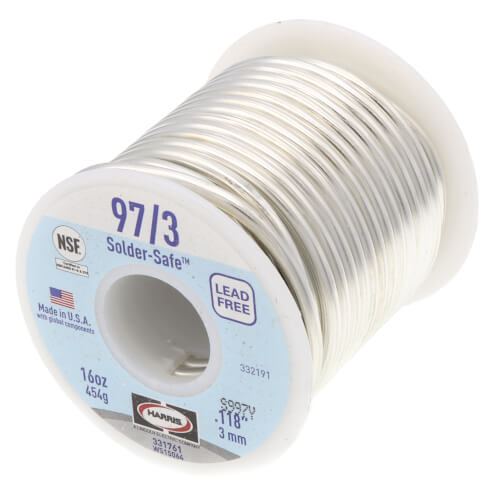 97/3 (Solder Safe) Lead Free Wire Solder (1 lb. Spool)