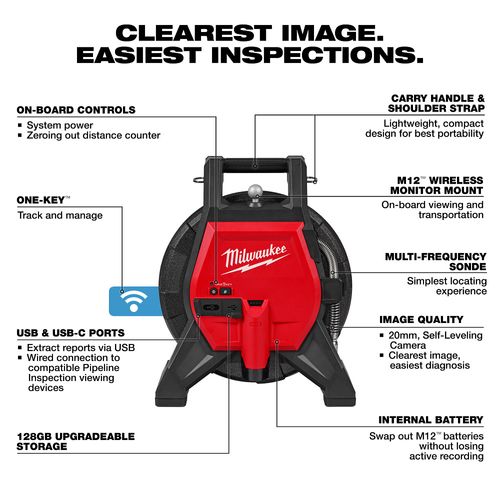 M12 85' High Flex Compact Inspection Camera Kit 4 M12 85' High Flex Compact Inspection Camera Kit