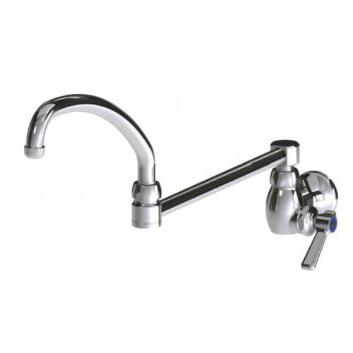 21-1/4" Wall-Mounted Sink Faucet, Single Hole Mount
