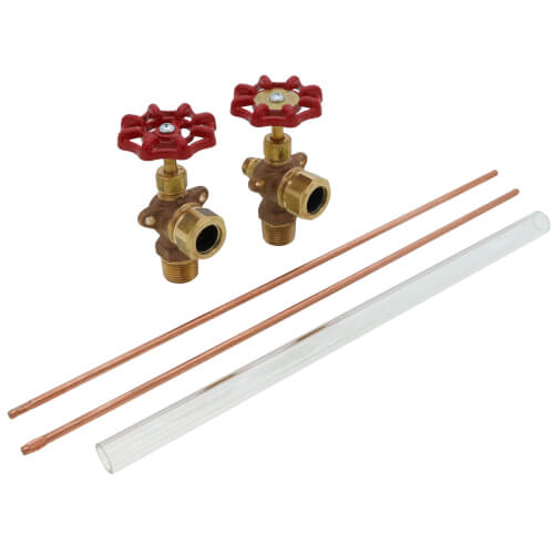1/2" Standard Bronze Gauge w/ Aluminum Wheel w/ 12" Glass & Rod