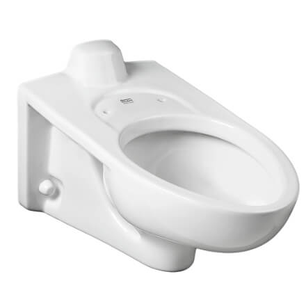 Afwall Millennium 1.1/1.28/1.6 gpf (4.2 - 6.0 Lpf) Back Spud Elongated Wall-Hung EverClean Toilet Bowl Only (White)