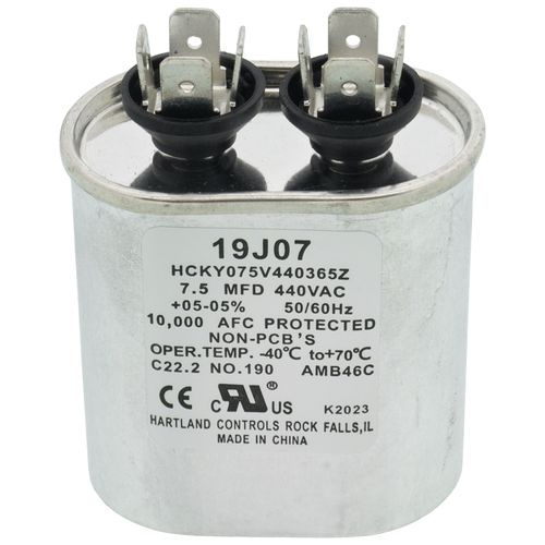 7.5 MFD Oval Capacitor (440V), 19J07
