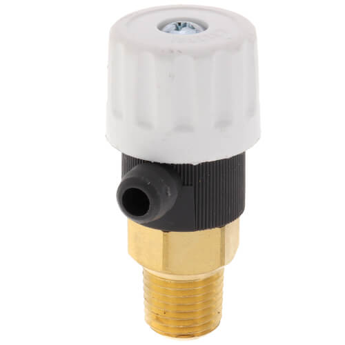 1/4" NPT Manual Air Vent w/ Metal Seal & Adjustable Outlet