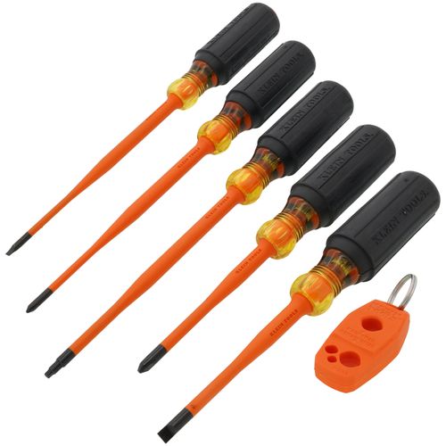 6 Piece 1000V Slim-Tip Insulated & Magnetizer Screwdriver Set