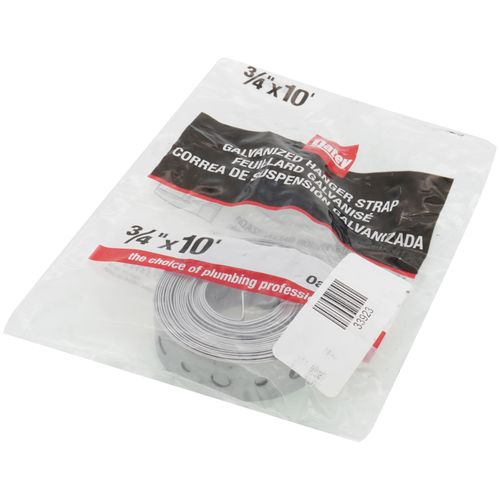 3/4" x 10' Galvanized Steel Hanger Strap - Bagged