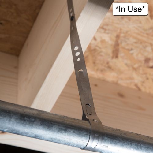 3/4" x 10' Galvanized Tab Tape - 28 Ga.