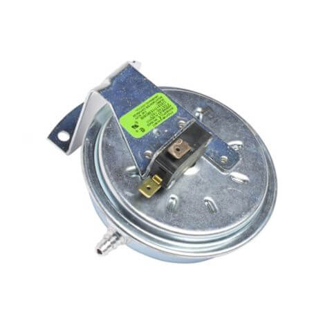 0.46"WC 1/4" Barb Connection SPST Pressure Switch, 33J89