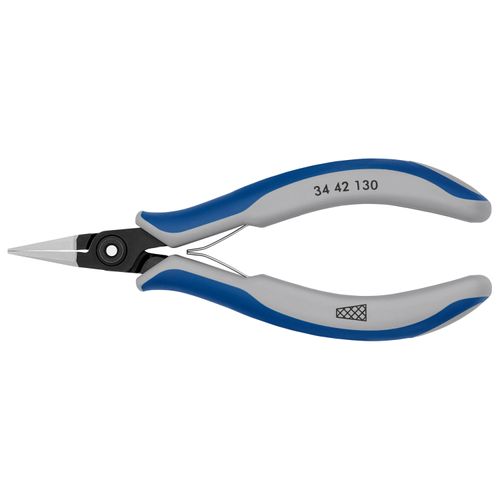 5-1/4" Electronics Pliers w/ Flat-Wide Tips, Cross-Hatched