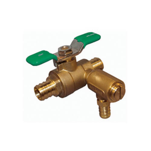 3/4" Full-Port Bronze Ball Valve w/ 125 PSI Relief Setting & 1/2" Drain Fitting (Lead Free)
