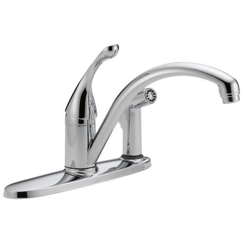 Collins Single Handle Kitchen Faucet w/ Integral Spray (Chrome), 340-DST