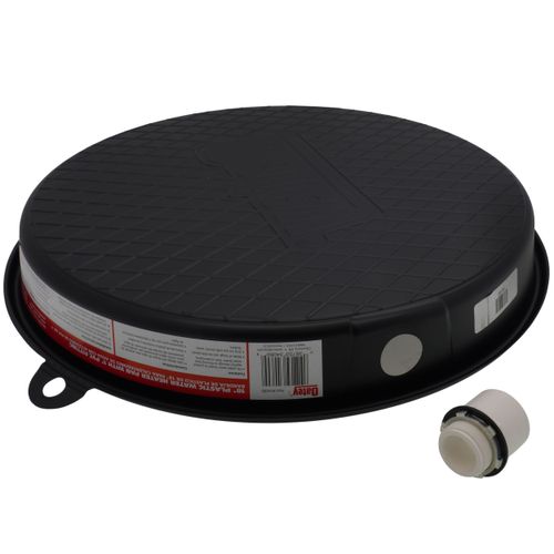 18"  Bulk Plastic Water Heater Pan w/ 1" PVC Fitting