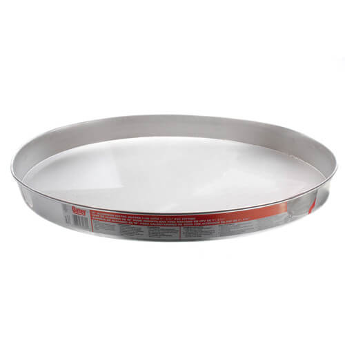 18" Bulk Aluminum Water Heater Pan w/ 1" PVC Fitting