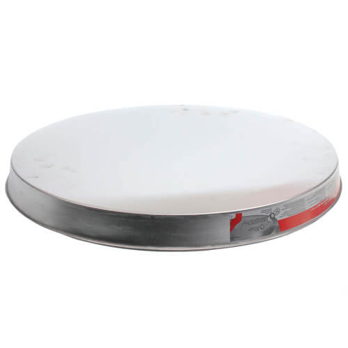 18" Bulk Aluminum Water Heater Pan w/ 1" PVC Fitting