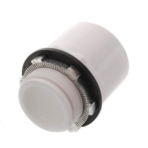 18" Bulk Aluminum Water Heater Pan w/ 1" PVC Fitting