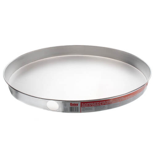 22" Bulk Aluminum Water Heater Pan w/ 1" PVC Fitting