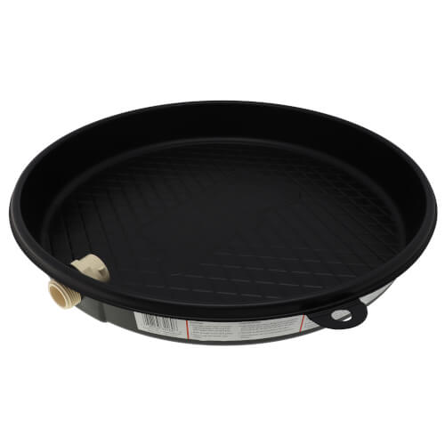 18" Bulk Plastic Water Heater Pan w/ 1" CPVC Fitting