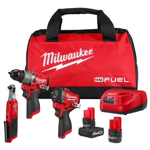 M12 FUEL Impact Wrench, Drill/Driver, Ratchet Kit