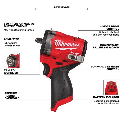 M12 FUEL Impact Wrench, Drill/Driver, Ratchet Kit 6 M12 FUEL Impact Wrench, Drill/Driver, Ratchet Kit