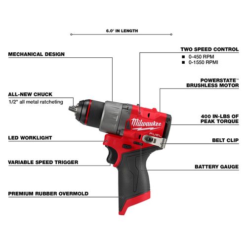 M12 FUEL Impact Wrench, Drill/Driver, Ratchet Kit 8 M12 FUEL Impact Wrench, Drill/Driver, Ratchet Kit