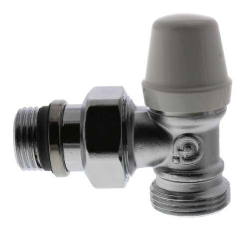 Angled Isolation & Balancing Valve for Towel Warmer Style Radiators