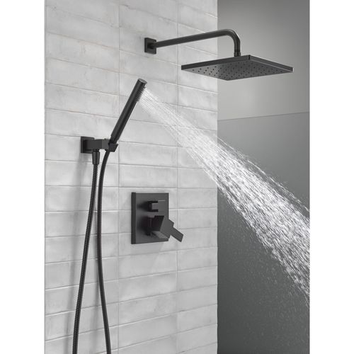 Monitor 14 Series Shower w/ Square Raincan, Hand Shower & Rough Valve, 342701-BL (Matte Black) 3 Monitor 14 Series Shower w/ Square Raincan, Hand Shower & Rough Valve, 342701-BL (Matte Black)