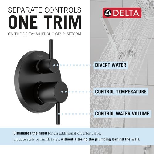 Monitor 14 Series Shower w/ Round Raincan, Hand Shower & Rough Valve, 342702-BL (Matte Black) 7 Monitor 14 Series Shower w/ Round Raincan, Hand Shower & Rough Valve, 342702-BL (Matte Black)