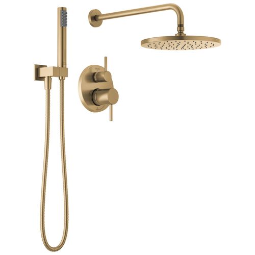 Monitor 14 Series Shower w/ Round Raincan, Hand Shower & Rough Valve (Champagne Bronze), 342702-CZ