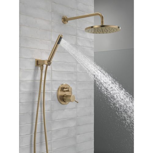 Monitor 14 Series Shower w/ Round Raincan, Hand Shower & Rough Valve (Champagne Bronze), 342702-CZ
