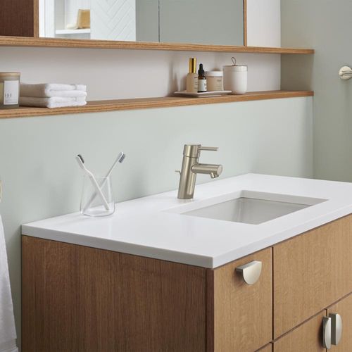 Concetto Single Hole Single-Handle S-Size Bathroom Faucet, 1.2 Gpm (Brushed Nickel), 34270ENA
