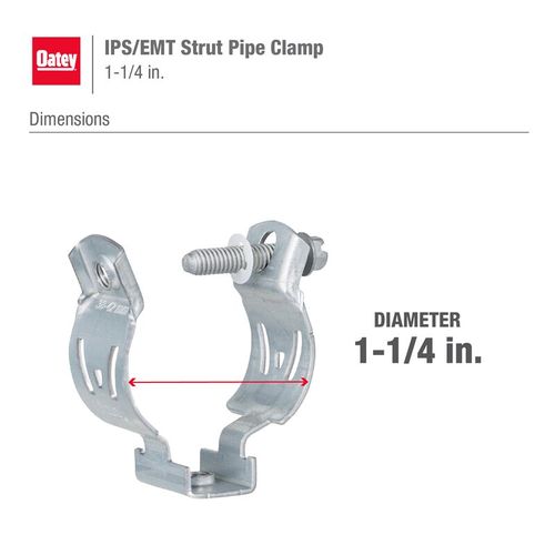 1-1/4" IPS/EMT Strut Pipe Clamp 3 1-1/4" IPS/EMT Strut Pipe Clamp
