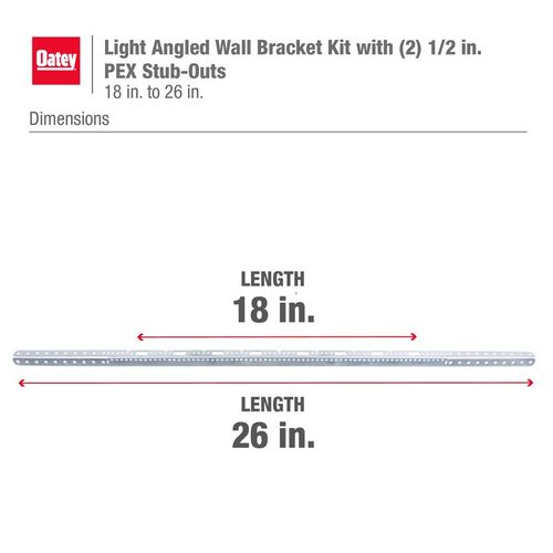 18" - 26" Light Angled Wall Bracket