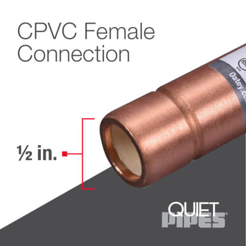 1/2" Quiet Pipes Female CPVC Straight Hammer Arrestor (Size AA) 4 1/2" Quiet Pipes Female CPVC Straight Hammer Arrestor (Size AA)