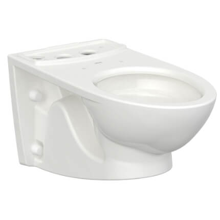 Glenwall VorMax 1.28 gpf Back Outlet Elongated Wall-Hung EverClean Toilet Bowl Only (White)