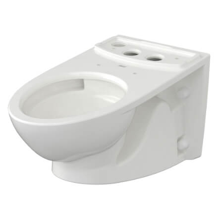 Glenwall VorMax 1.28 gpf Back Outlet Elongated Wall-Hung EverClean Toilet Bowl Only (White) 2 Glenwall VorMax 1.28 gpf Back Outlet Elongated Wall-Hung EverClean Toilet Bowl Only (White)