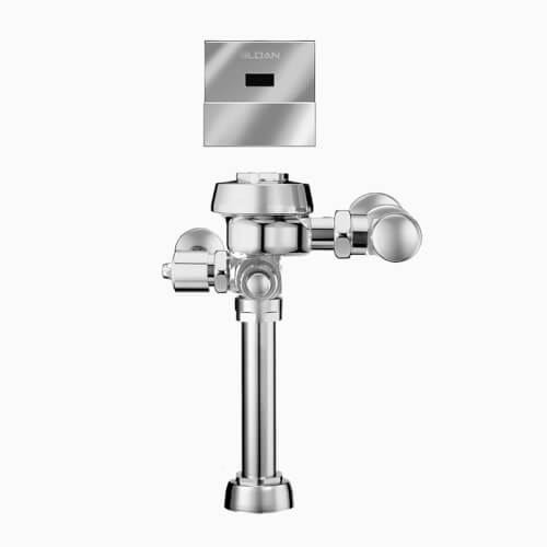 ROYAL 111 ESS Exposed Hardwired Sensor Water Closet Flushometer w/ Bumper Angle Stop (1.28 GPF/4.8 LPF)