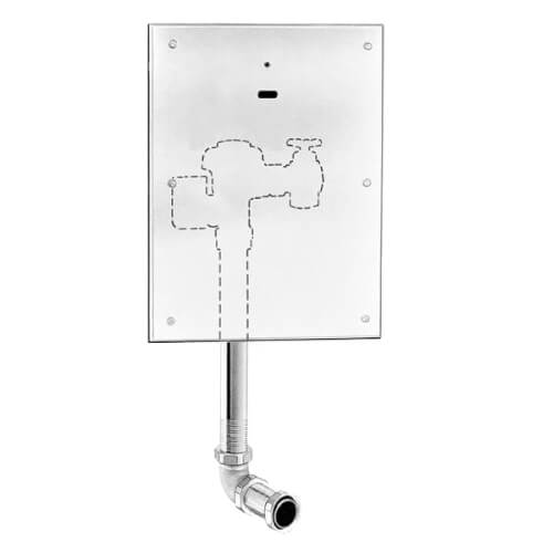 Royal 152-WB ES-S Concealed Sensor Hardwired Urinal Flushometer, L Dimension 11-3/4" - 12-3/4" (3.5 GPF/13.2 LPF)