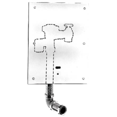 Royal 190-1.5-WB ES-S Concealed Sensor Hardwired Urinal Flushometer, L Dimension 2-3/4" - 10-3/4" (1.5 GPF/5.7 LPF)