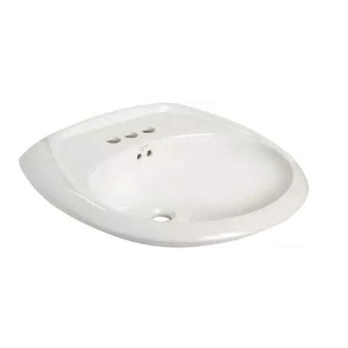 348 Maverick Pedestal Lavatory with 4" Faucet Holes (White)