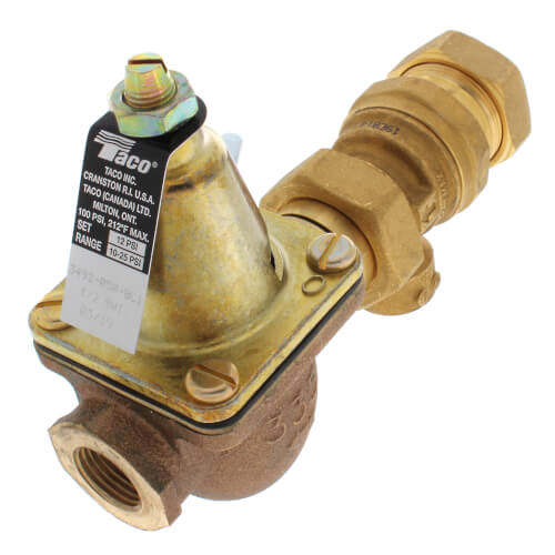 1/2" Brass Combination Boiler Feed Valve & Backflow (Sweat x NPT)