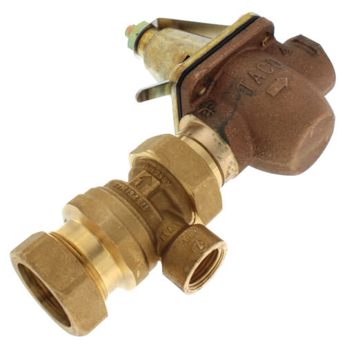 1/2" Brass Combination Boiler Feed Valve & Backflow (Sweat x NPT)