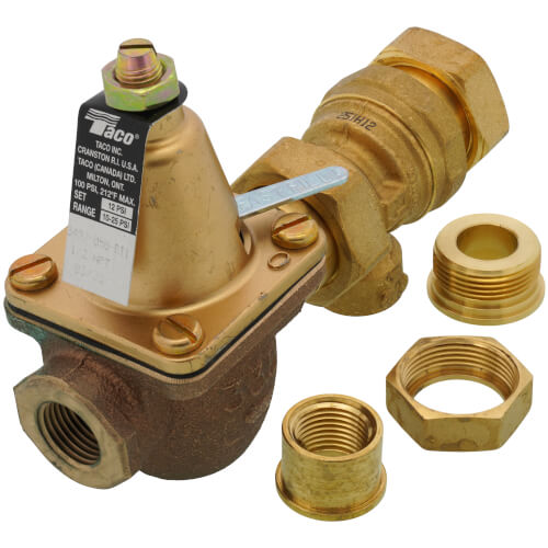 1/2" Brass Combination Boiler Feed Valve & Backflow (NPT x NPT)