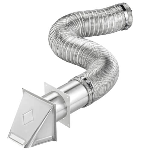 4" x 8 Ft. Flexible Aluminum Semi-Rigid All Metal Vent Kit