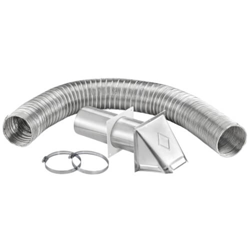 4" x 8 Ft. Flexible Aluminum Semi-Rigid All Metal Vent Kit 2 4" x 8 Ft. Flexible Aluminum Semi-Rigid All Metal Vent Kit