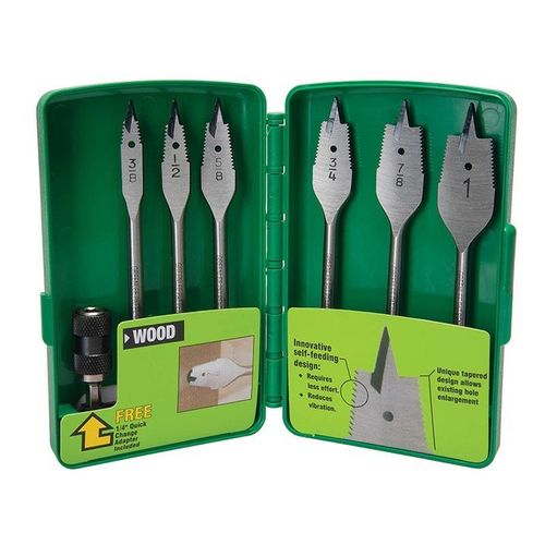 3/8" - 1" Self-Feeding Spade Bit Set (6 Piece)
