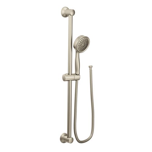 Brushed Nickel Traditional 1 Function Eco-performance Handheld Shower w/ Slide Bar 1.75 Gpm