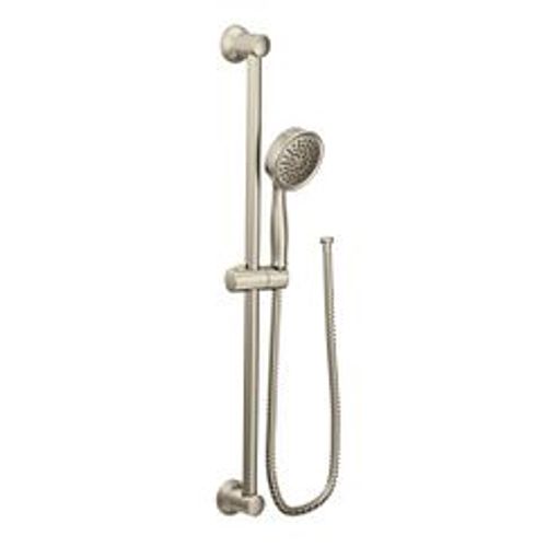 Brushed Nickel Traditional 1 Function Eco-performance Handheld Shower w/ Slide Bar 1.75 Gpm