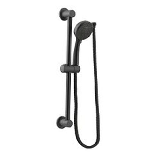 Matte Black Traditional 4 Function Eco-performance Handheld Shower w/ 30" Slide Bar 1.75 Gpm 2 Matte Black Traditional 4 Function Eco-performance Handheld Shower w/ 30" Slide Bar 1.75 Gpm