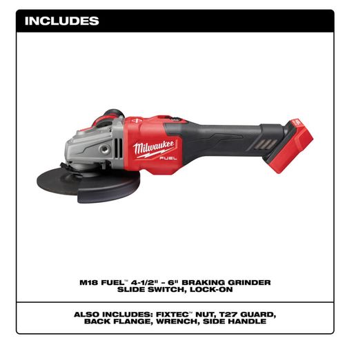 M18 FUEL 4-1/2" - 6" Braking Grinder w/ Slide Switch 3 M18 FUEL 4-1/2" - 6" Braking Grinder w/ Slide Switch