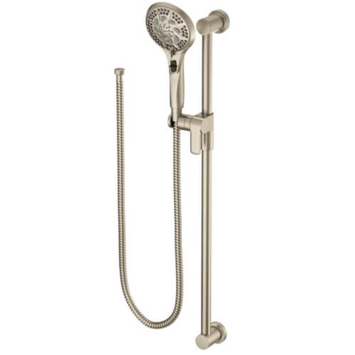 Eco-Performance Handshower w/ Slide Bar, 5-Spray Pattern (Brushed Nickel)